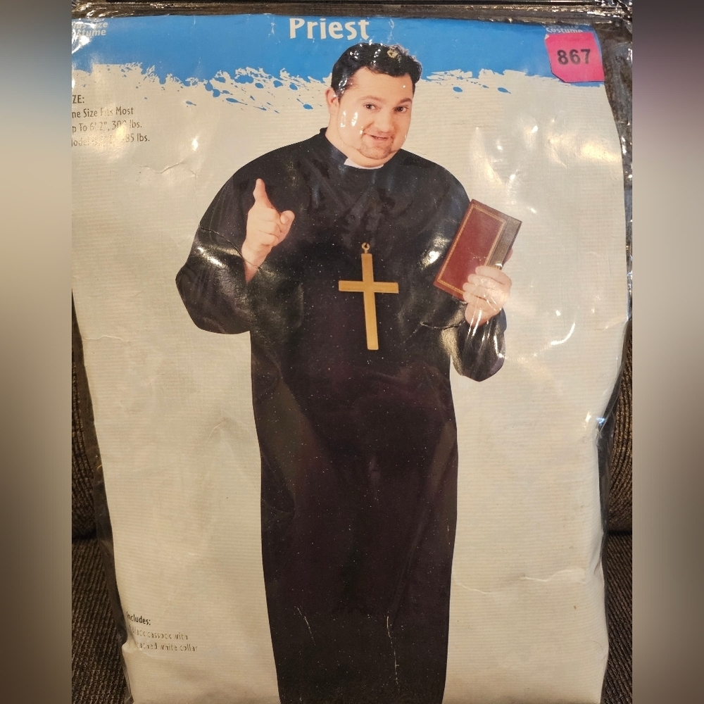 Fun World Adult Priest Costume One Size Fits Most